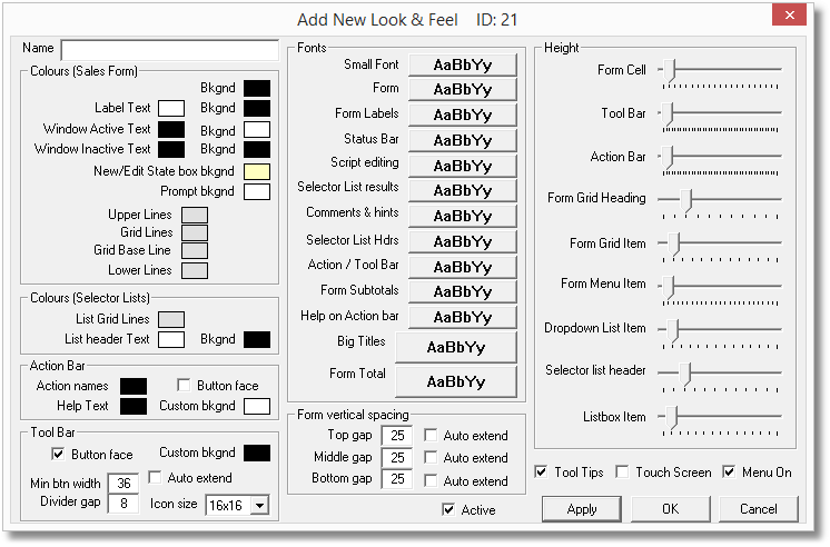 Control Centre-Look and Feel-Add