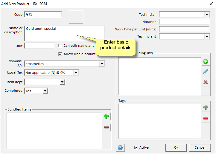 add a new sales item3