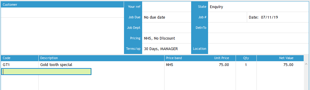 add a new sales item8