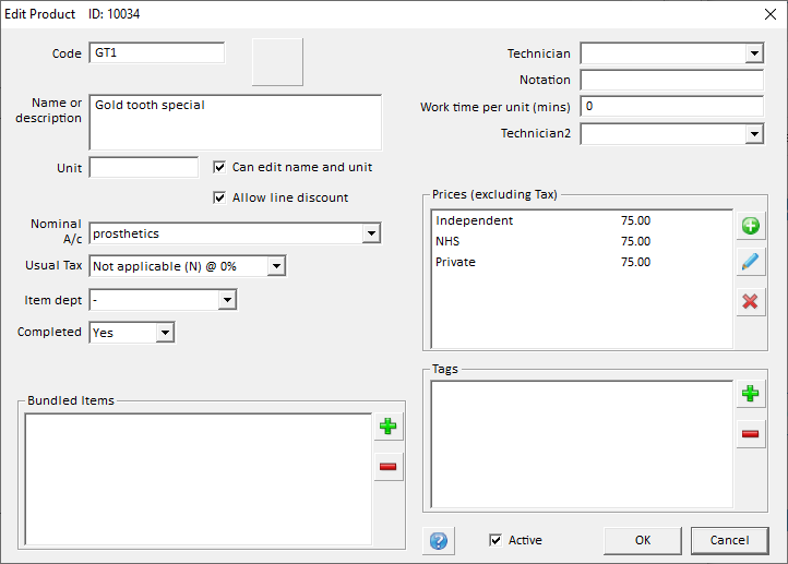 add a new sales item6