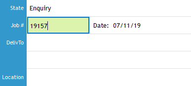 Job number on Main Form