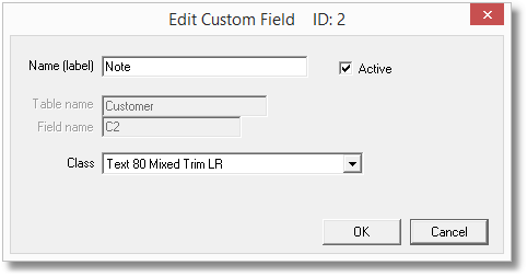 Control Centre-Custom Fields-Edit